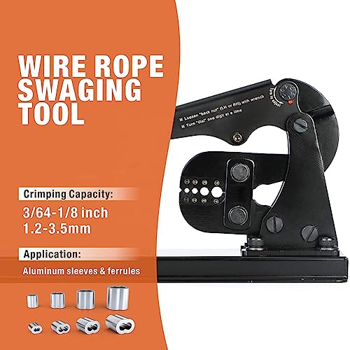 Pinza crimpatrice professionale per cavi metallici da banco per sartiame sicuro e connessioni durevoli