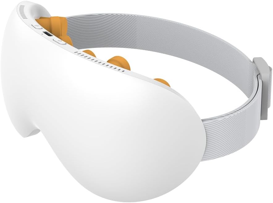 Eye Massager with Heat and Cooling for Migraines, Eye Mask with Bluetooth, Smart Sleep Mask for Dry Eyes Relax, Reduce Strain Massage Equipment for Mom Dad Women Men.