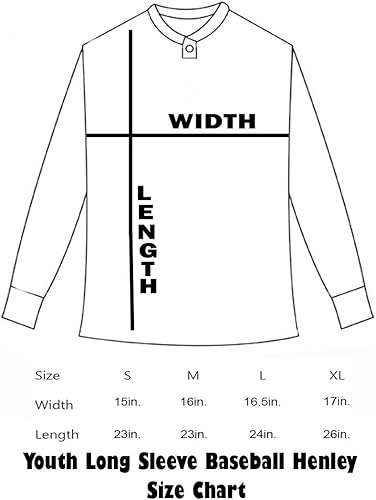 Miniatura 2 de Wes and Willy Camisa Henley de béisbol de manga larga para niños y jóvenes