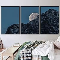 3 Piece Framed Canvas Wall Art Lunar Canvas Prints Home Artwork Decoration for Living Room,Bedroom - 16