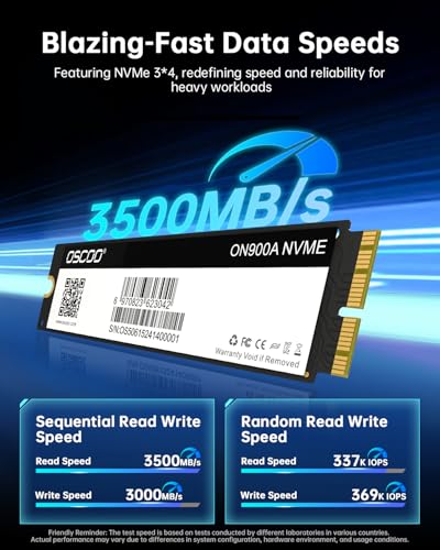 Image of 1TB NVMe SSD for MacBook - PCIe Gen3.0x4 Internal SSD, Up to 2100MB /s, Compatible with MacBook Air 2013-2017, MacBook Pro 2013-2016, Mac mini 2014, iMac 2012-2018, Mac Pro 2013 - ON900A