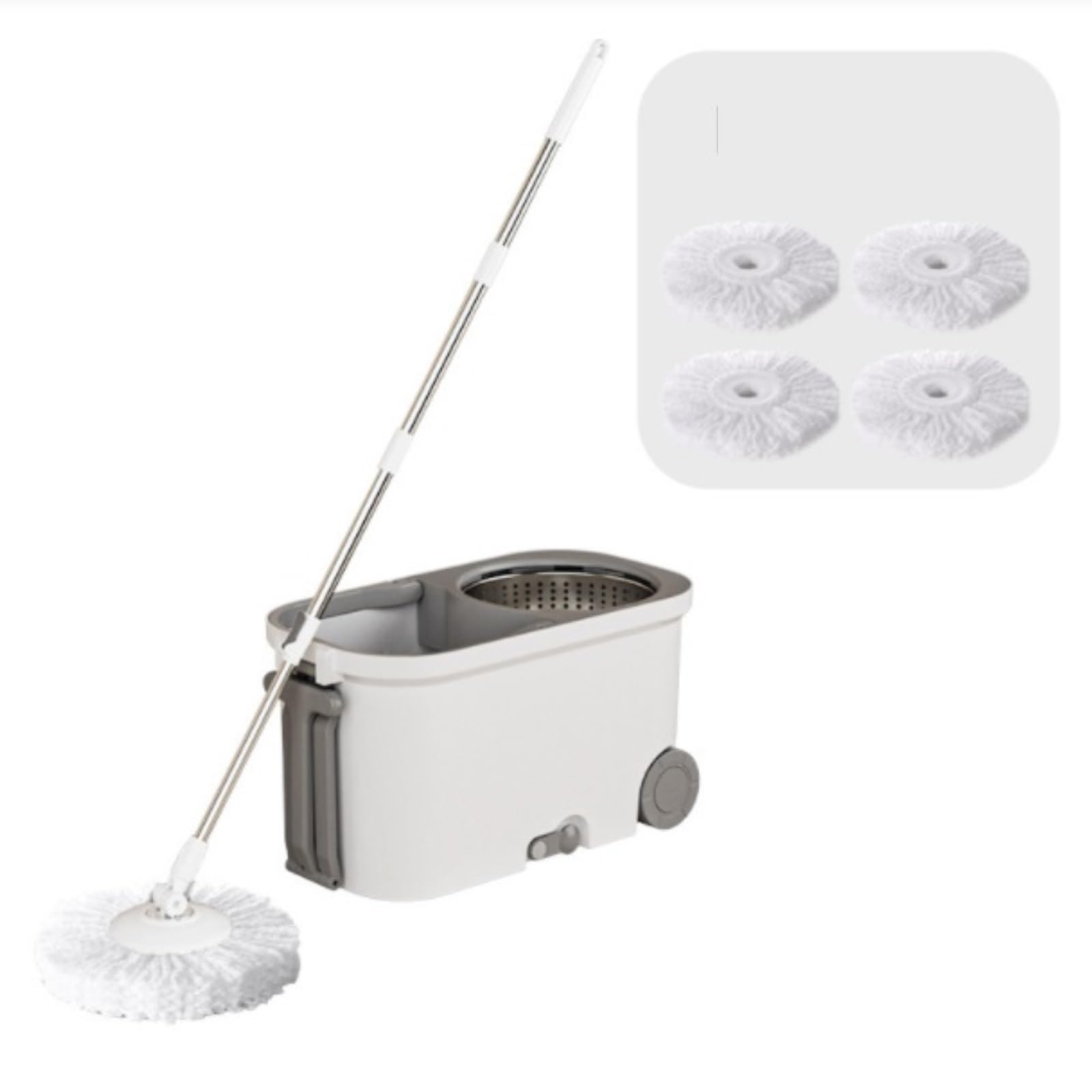 Mop Podłogowy Mop Do Czyszczenia Podłóg Zmywalna Podkładka Idealna Do Czyszczenia Podłóg Drewnianych, Laminowanych I Płytek Z 4 Ściereczkami Mop do Czyszczenia