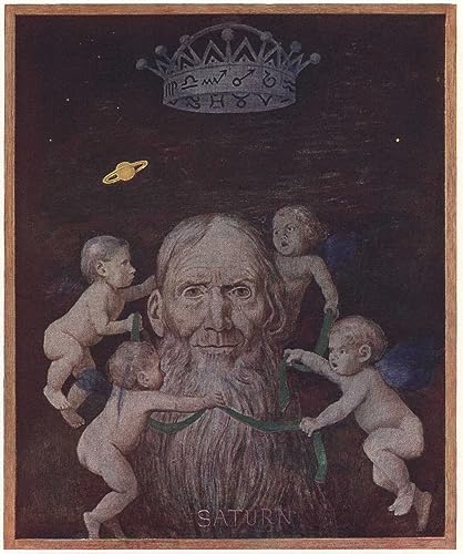Lienzo de Saturno por Hans Thoma, ideal para renovar la decoración de tu sala 60x90cm