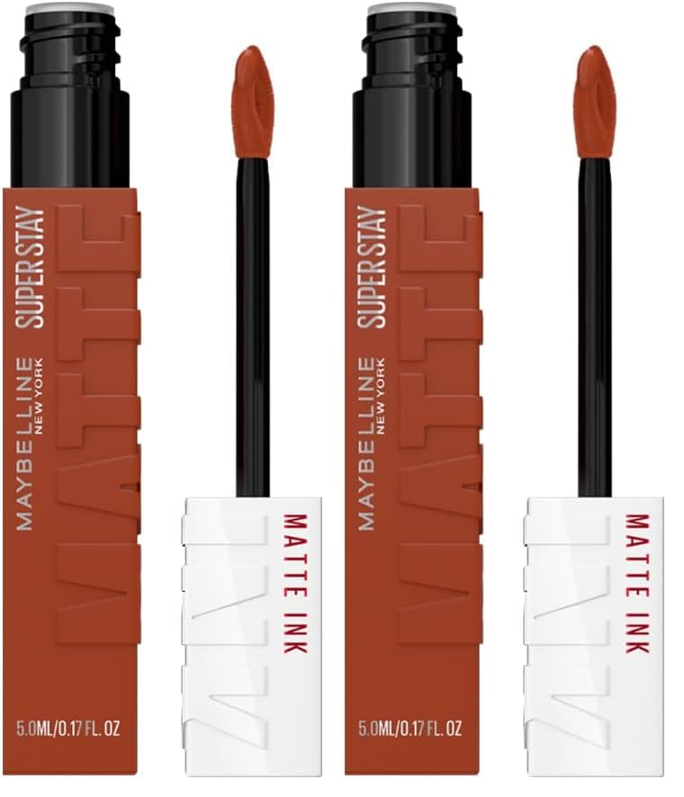 Image of Maybelline New York Superstay Matte Ink Liquid Lipstick, Entertainer (Pack of 2)