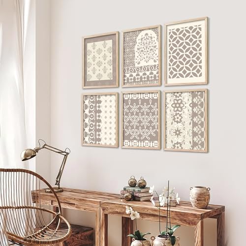 Image of kotart Premium Digital Madhubani Art Paintings with Frame for Home Decor - Framed Painting for Living Room Bedroom Office Room Decor - Painting for Wall Decoration - Pack of 6 (13x17, H)