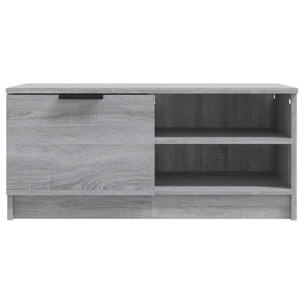 TV-Schrank Set, 2 STK. Grau Sonoma, 80x35x36,5 cm, Holzwerkstoff, mit Schublade, für Wohnzimmer, Media Center, stabil