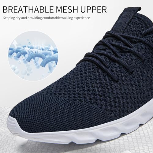 Image of WCIDFY Women Men Running Tennis Shoes Unisex Slip On Gym Walking Shoes | Lightweight, Breathable mesh, Non Slip, Flexible, Comfy, Fashion Sneakers for Daily, Workout, Work, Traveling, Sports, Casual