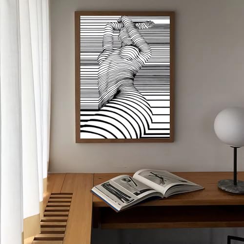 Tableau abstrait moderne avec impression sur toile HD de qualité - 3