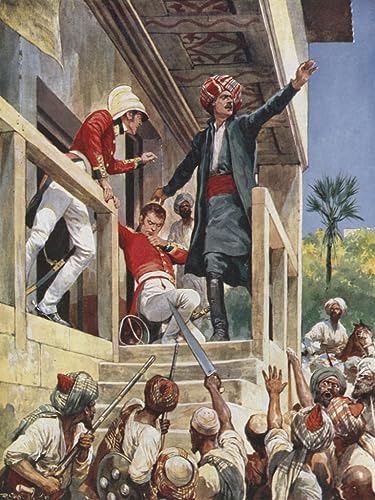 L'attaque de la de Sir Alexander Burnes affiche toile pour sublimer un grand mur vide