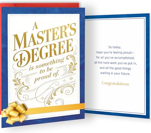 LiuuLi Master's Degree Graduation Card, Graduation Gift for Masters Degree Holders, Grad Gifts for...
