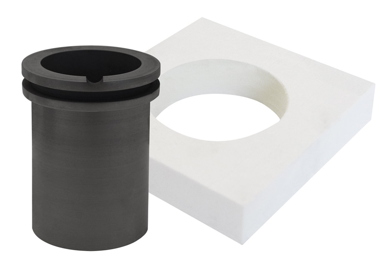 120 Oz Deluxe QuikMelt Topper Kit with Flange Crucible Jewelry Making Furnace Metal Kiln Tools