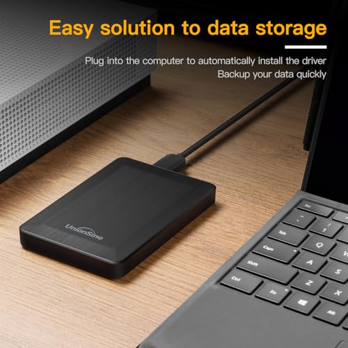 Image of UnionSine 2.5 inch Portable External Hard Drive 500GB, Black