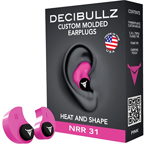 Decibullz - Custom Molded Earplugs, 31dB Highest NRR, Comfortable Hearing Protection for Shooting