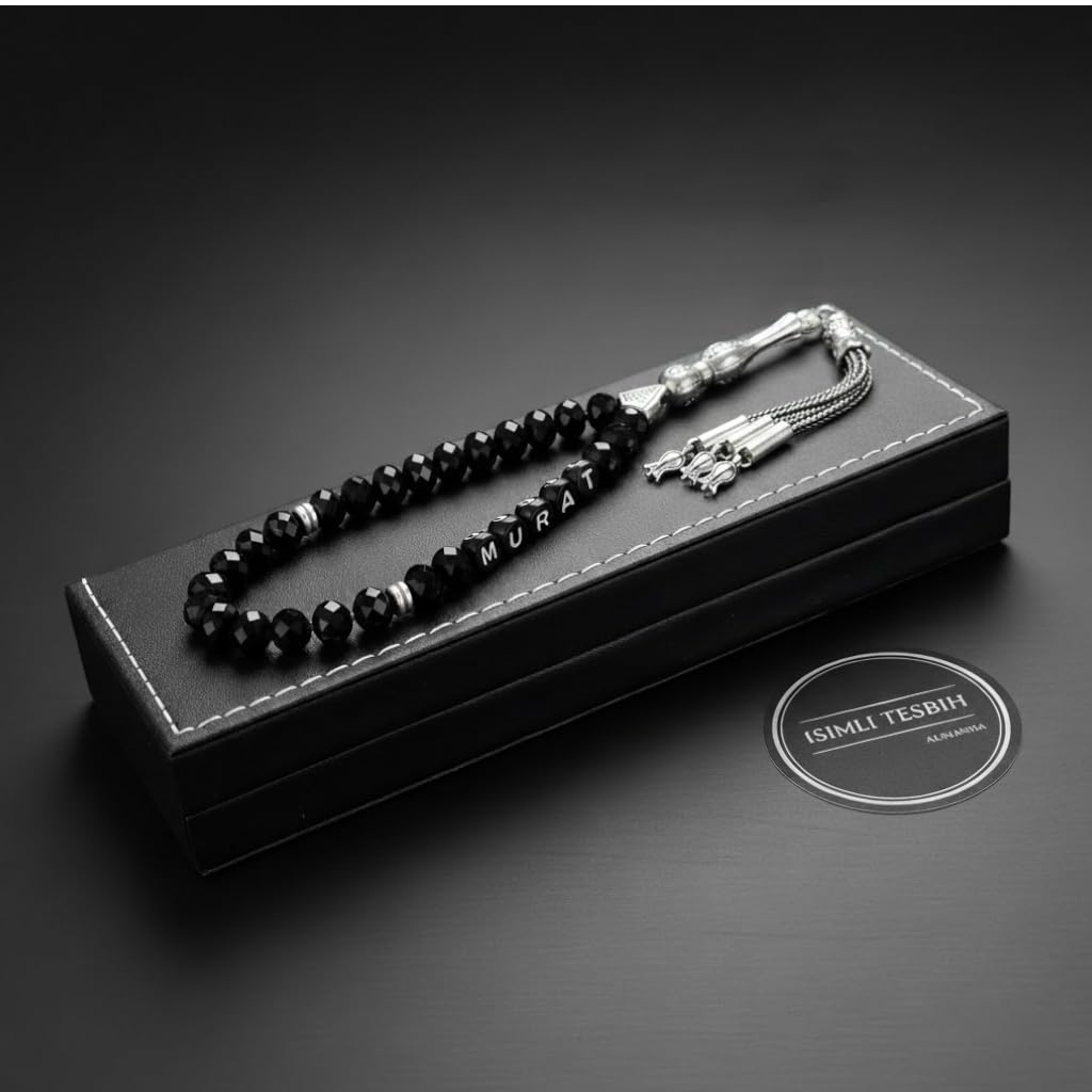 Personalisierter Tesbih mit Namen - Emotionales Geschenk für Männer & Frauen - Handgefertigt Handmade Germany - Premium Geschenk mit Box - Individuelles Unikat Anfertigung mit Wunschnamen