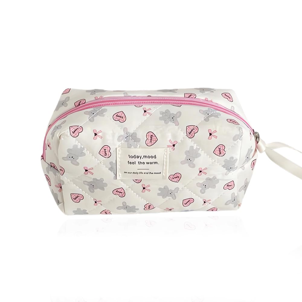 SSyang Pencil Case, Coffre a Crayon, Pencil Pouch, Love Marker Case, Single Layer Large Capacity, Little Rabbit, Cotton Material, Smooth Zipper, for Schools and Offices — image 1