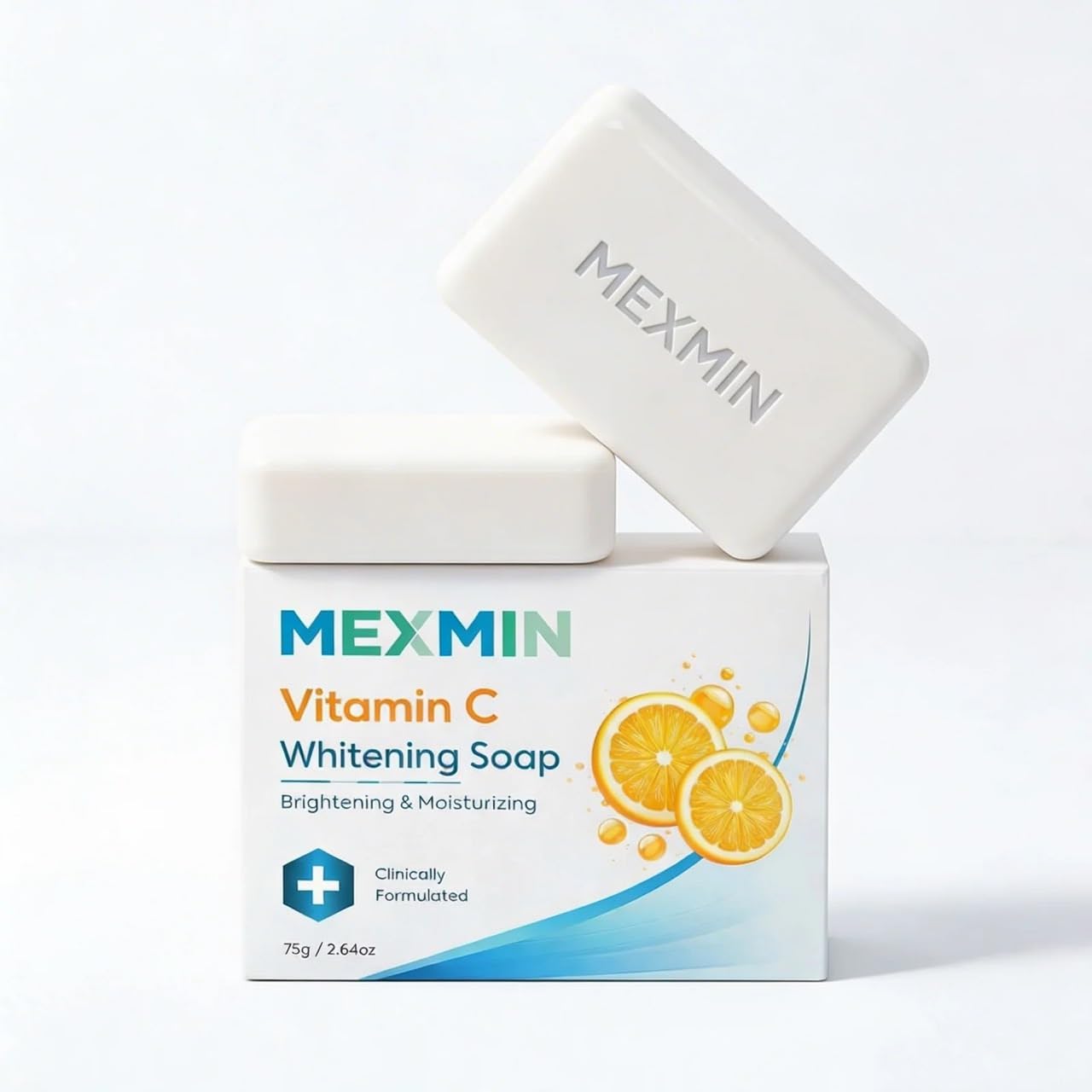 Buy MEXMIN Vitamin C Whitening Soap | Brightening & Dark Spot Reduction | Niacinamide, Glutathione & Licorice | Oil Control & Moisturizing | For Men & Women