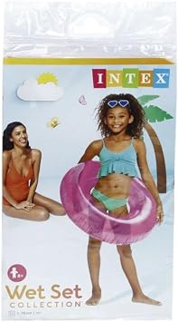 Intex 59260 Transparent Colorful Bagel 76 cm, water sports, beach material, inflatable product, swimming accessory, camping, diving, safety