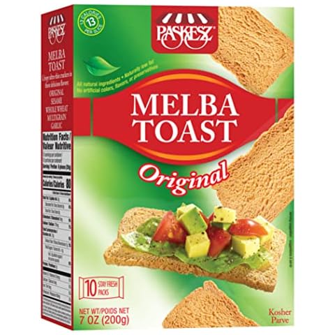 Snacktery Original Melba Toast Crackers - Thin and Crispy Flatbread Crackers - Mini Toasts for Dips, Spreads, Salads - 7 Oz Cover
