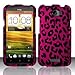 Rubberized phone case for the HTC One X carried by AT and T, Hot Cheetah Pink