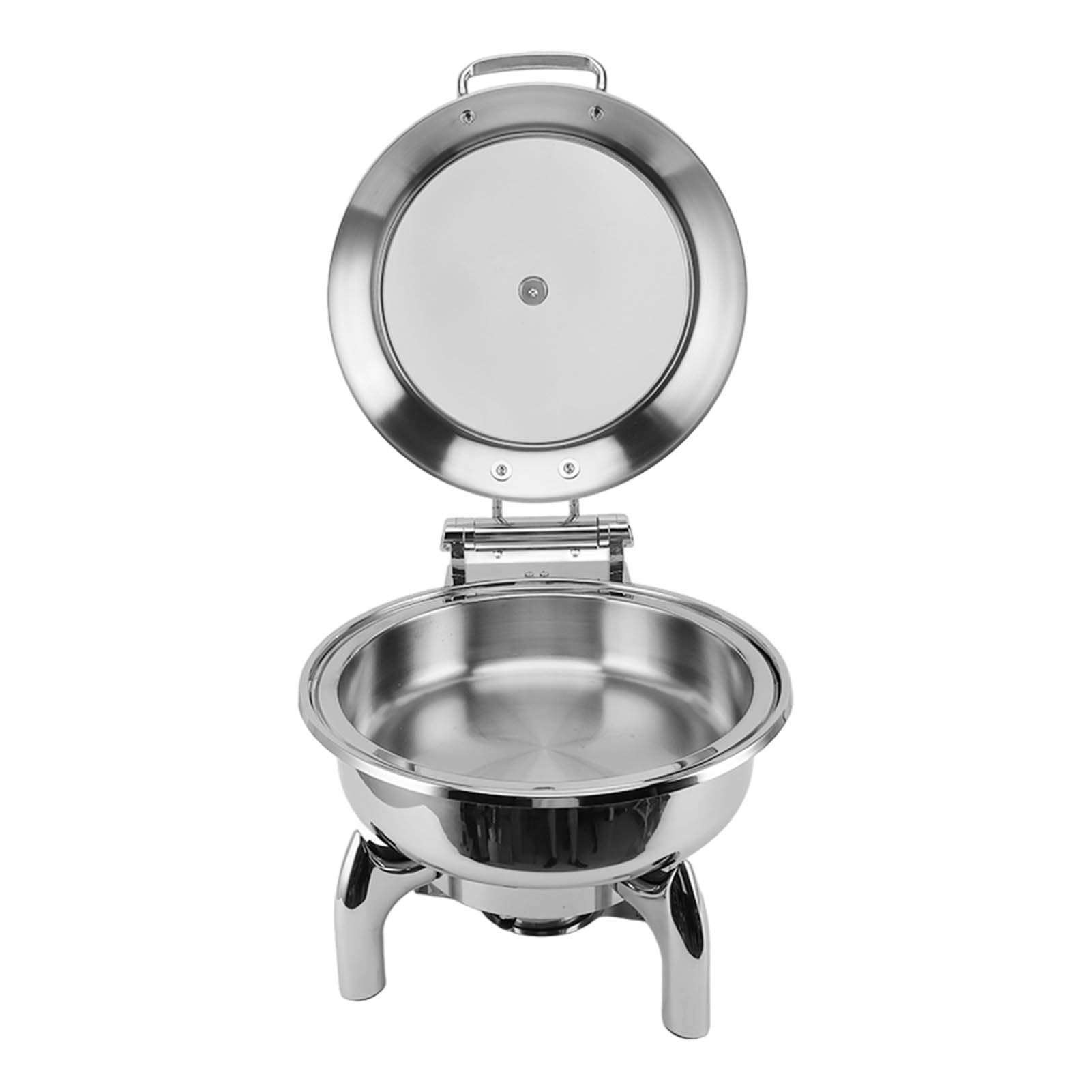 Juego de Buffet Redondo para Frotar con Tapa de Vidrio Visible y Resistencia a Altas Temperaturas para Eventos de Catering