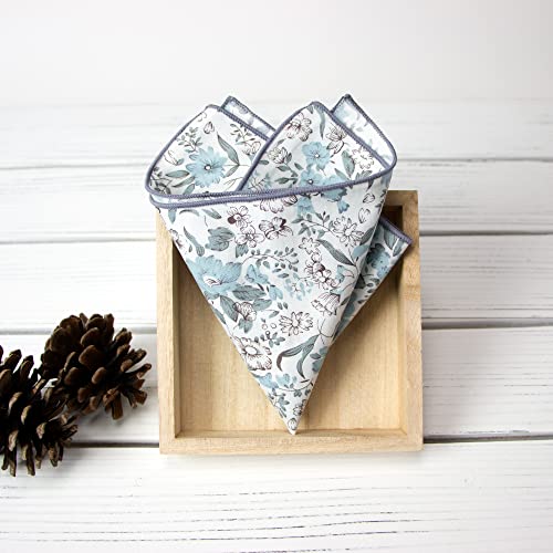 Spring Notion Boys' Cotton Floral Print Zipper Necktie and Pocket Square Set3