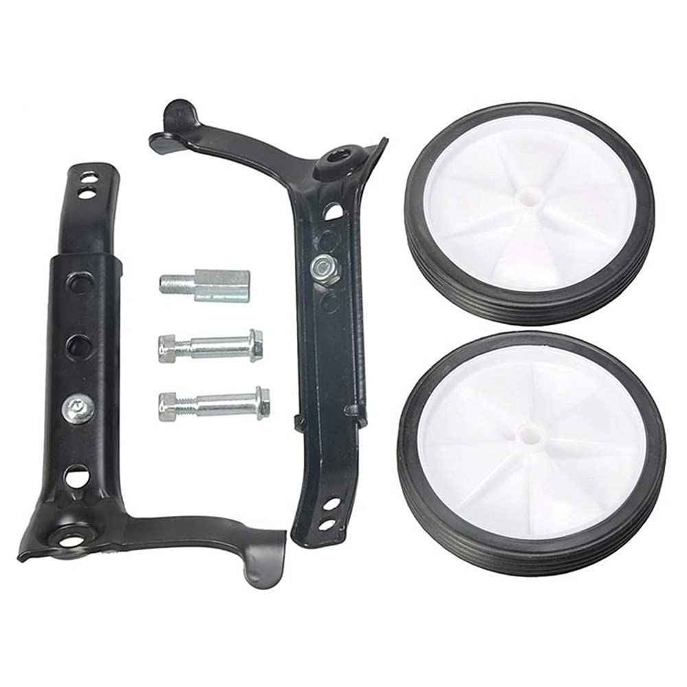 Bicycle Training Wheels, Bike Stabilizers Support Wheels,Universal Bike Stabilisers Kids,Bike Steel Frame for 16 18 20 22 24 Inch Kids Riding Safety Equipment,1 Pair(Black)