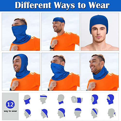 6 Pieces Ski Mask For Men Neck Gaiters Scarf Face Covering Balaclava Winter Cycling Running Fishing Masks Windproof Bandana (Simple Colors, 6 Pieces) #TOP3