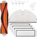 Vecukty Kit de Recambios para Roborock S50 S55 S6 S5 MAX Mijia Robot, Accesorios con 1 Cepillo Principal, 4 Cepillos Laterales, 4 Filtros HEPA y 2 Mopas