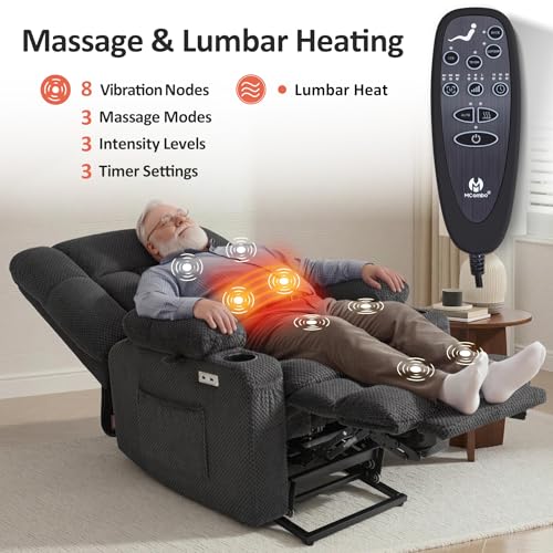 Image of MCombo Large Dual Motor Power Lift Recliner Chair for Elderly 7896
