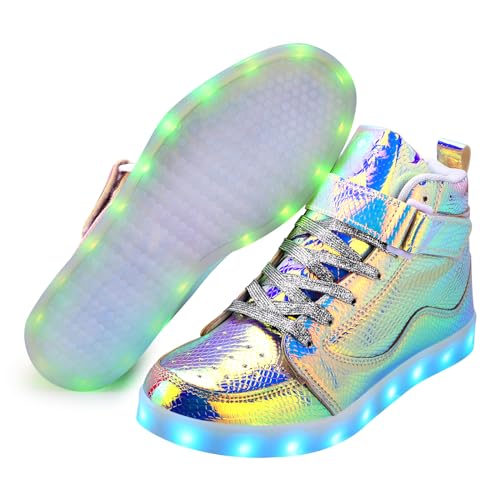Image of Light Up Shoes Men Women LED Shoes USB Charging Adult High Top LED Sneakers Glow in The Dark Footwear for Dancing Party Festivals Festivals