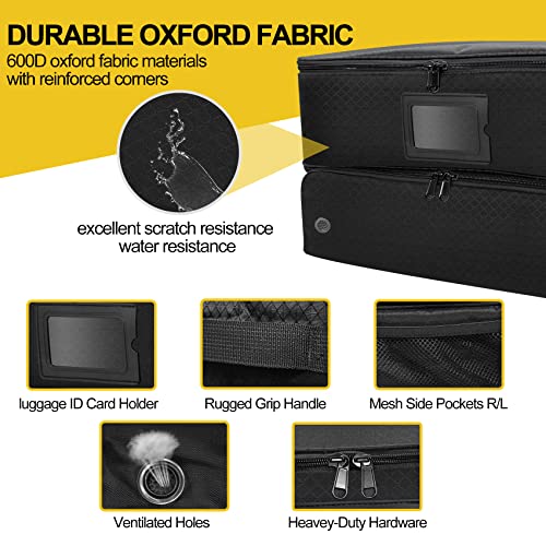 Barudan Golf Trunk Organizers With Golf Cleaning Towel (Black+Black Towel+Tees) #TOP2