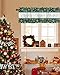 Christmas Snowflake Kitchen Valances for Windows 60x18 Inch Kitchen Curtains Valances Rod Pocket Winter Xmas Snow Sage Green Bathroom Window Valances for Window Treatment Living Room Decor