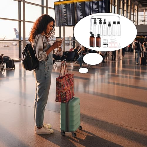 15Pack Travel Bottles for Toiletries Refillable Travel Size Containers TSA Approved Toiletry Bottles Leak Proof Toiletries for Women Men Clear Airport Toiletry Bag Shampoo Conditioner Lotion - Image 6