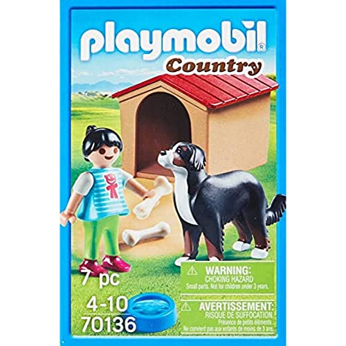 PLAYMOBIL Country, Perro con Casita 70136, a Partir de 4 años