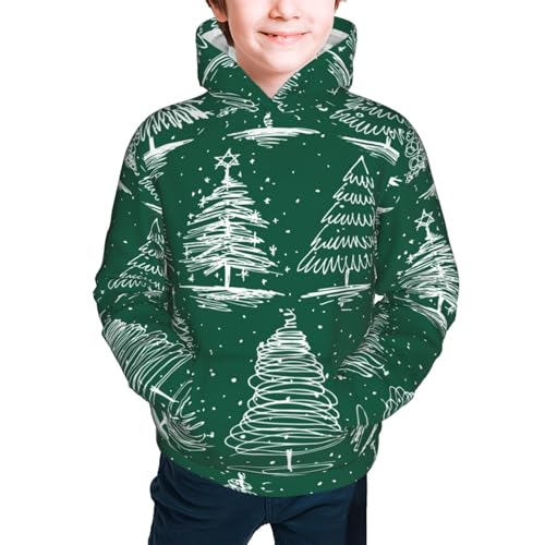 Christmas Trees Kids Pullover Hoodies Boys Sweatshirts Girls Athletic Clothes with Pocket2