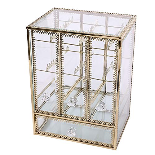 Preisvergleich Produktbild Schmuckkästen Schmuckschatullen Glasschmuckkiste Im Europäischen Stil Vergoldete Prinzessin Mit Schubladenschmuckvitrine TZXSHO