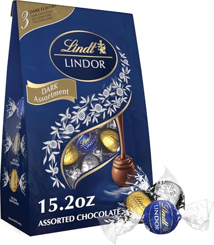 Lindt LINDOR Assorted Dark Chocolate Candy...