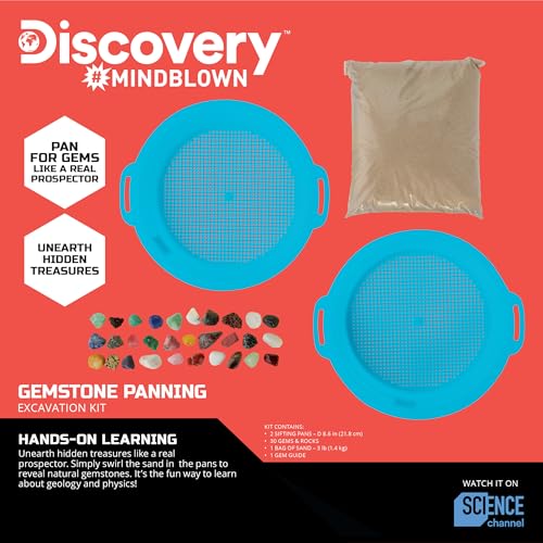 Discovery™ Gemstone Panning STEM Kit – Pan for 30 Real Gems| 2 Sifting Pans, Sand & Learning Guide| Educational Science Activity for Kids| Geology Rock Excavation Set| Boys & Girls Toy Gift| Ages 8+ - image 4