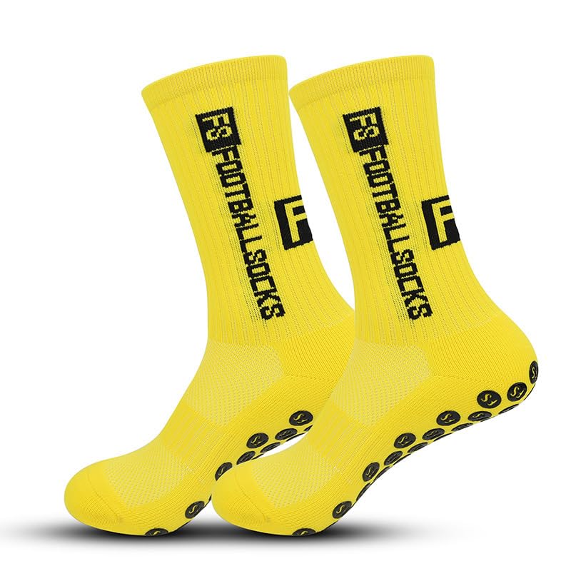 Image of Anti-Slip Sports Socks with Rubber Grip - High-Tech Breathable Cricket, Football, Yoga Socks for Men & Women | Athletic Socks for Gym, Running
