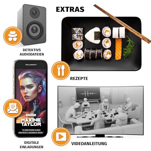 Stadtkrimis Exit Escape Stadtführung Krimi Mysterium® Krimidinner für zuhause 4 bis 6 Personen | Mord in Neo Tokyo | Das Krimi Spiel ab 16 Jahren | Ideal als Krimi Dinner für eine mörderische Dinnerparty