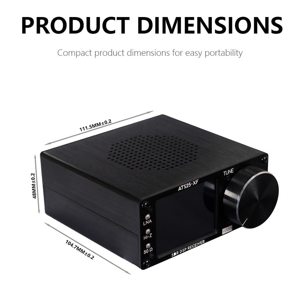 ATS25-XF Si4732-A10 V4.2 Tragbares Radio mit AM/FM-, CW-, FT8-, RTTY-, PSK- und Hell-Dekodierungsfunktion, WLAN, FM, LW, AM, SSB, RDS, DSP-Vollbandempfänger mit 2 Donut-Antennen