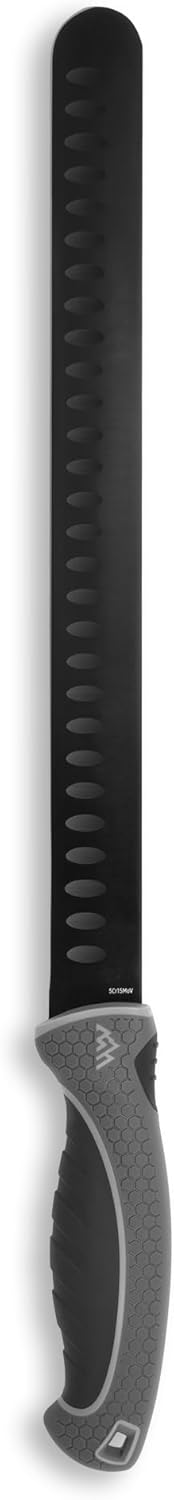 OUTDOOR EDGE ErgoMax Brisket Slicing Knife - Razor Sharp Blade, Premium Titanium-Coated Steel Blades, Ergonomic Handle, Multifunction Carving Knife for Meat Cutting