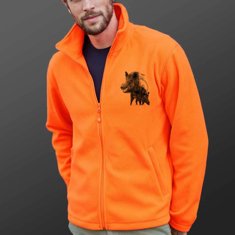 Veste Polaire Sanglier - vêtement de Chasse personnalisé gibier