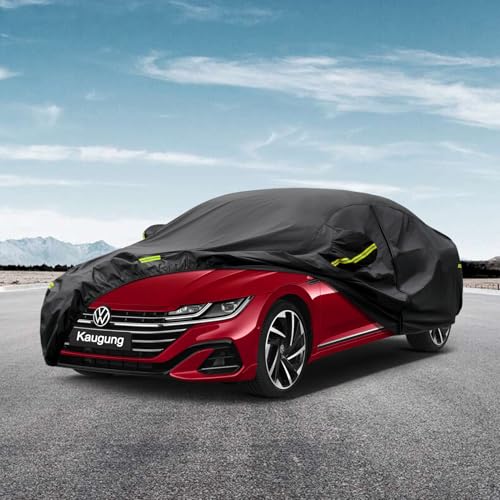 Image of Kaugung 7 Layers Car Cover Custom Fit VW Arteon from 2017 to 2025, Outdoor Waterproof All Weather Sun Rain Dust Snow Protection with Zipper Door.(USA Warehouse,Within 3-7 Days)