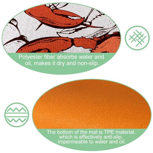 Alfombrilla absorbente de cocina lavable con base de alta fijación 5