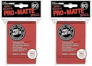 Ultra Pro Red Small Pro-Matte Deck Protectors Sleeves Colors Yugioh Vanguard [2 Pack of 60] 43204-18221