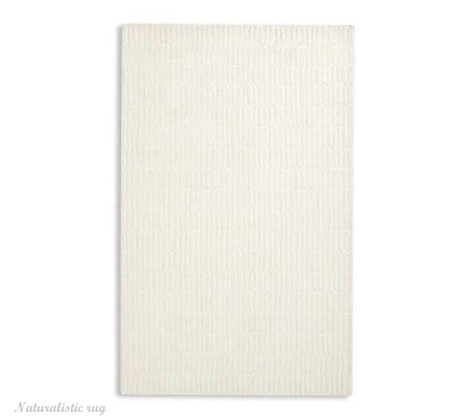 Handmade Traditional Capitala Space Woolen Area Rug Living Room Bedroom Dining Room for Decor (White Ivory, 12x15 Ft)