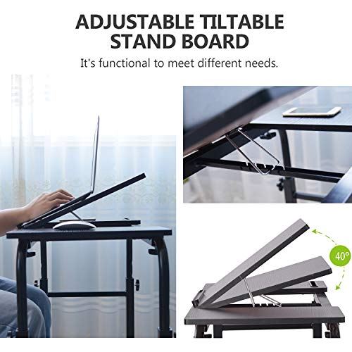 Komorebi KOMOREBI-111 Overbed Table With Wheels Laptop Desk Cart Table Over The Bed Table Adjustable Height And Length thumb #3