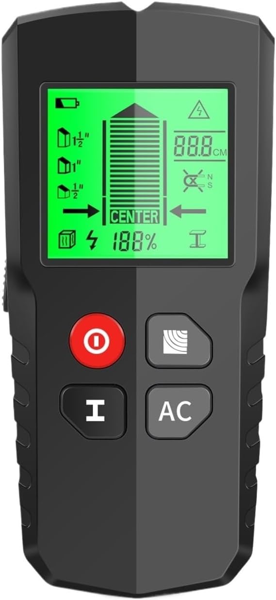 Stud Finder, Stud Finder Wall Scanner 5 in 1 Stud Finder Metal Finder Digital Cable Wires Depth LCD Display Electronic Stud Sensor Wall Detector