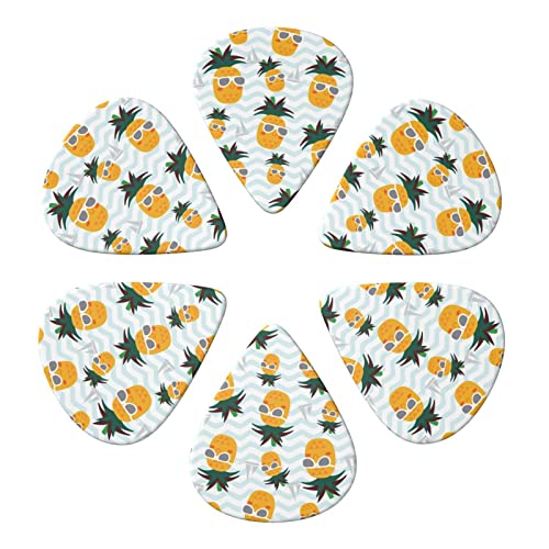Lot de 6 médiators mignons ananas pour guitare acoustique, guitare électrique, basse, ukulélé – fins, moyens et épais. - Les Beatles, Paul McCartney, John Lennon, RIngo Starr, George Harrison Lot de 6 médiators mignons ananas pour guitare acoustique, guitare électrique, basse, ukulélé - fins, moyens et épais. – Image 5